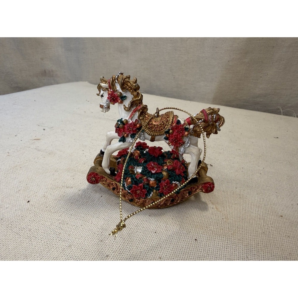 San Francisco Music Box Co Christmas Rocking Horse Ornament Figure 5"